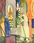 In the Temple Hall August Macke